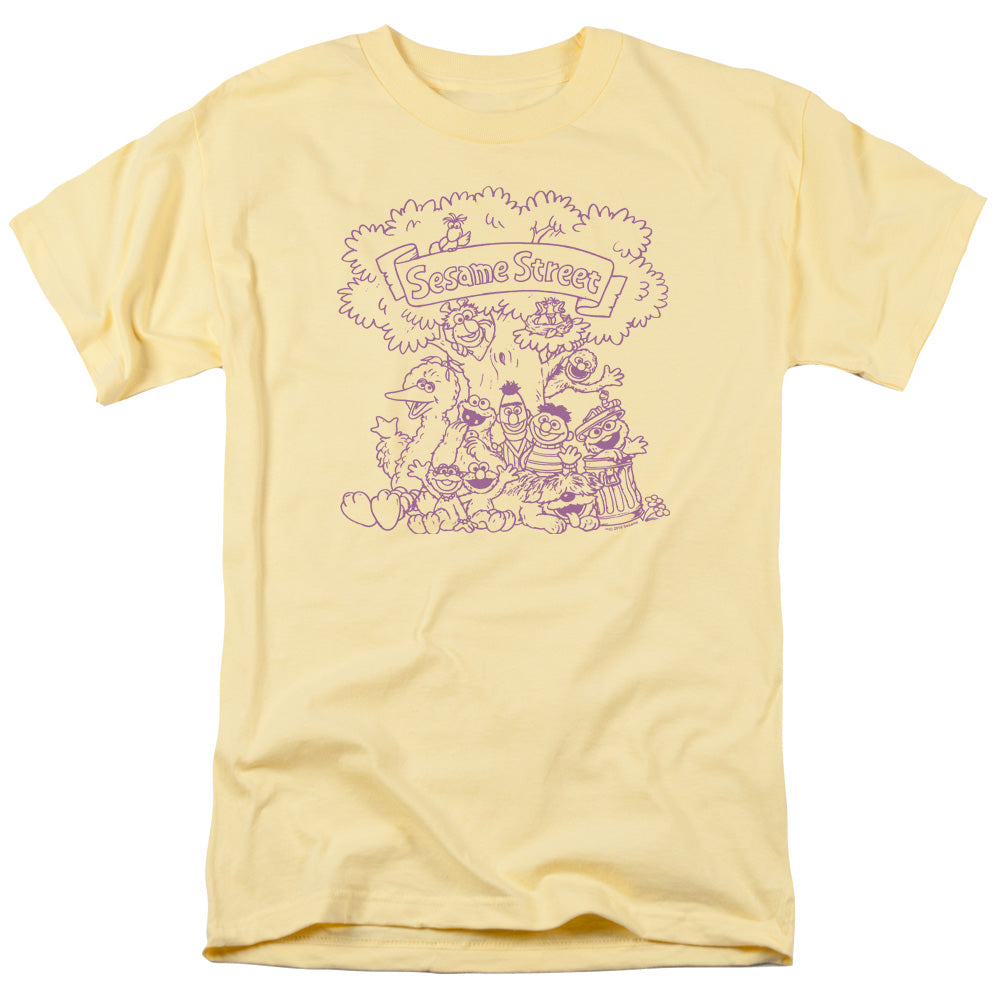 Sesame Street Simple Street Mens T Shirt Banana Officially Licensed