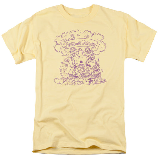 Sesame Street Simple Street Mens T Shirt Banana Officially Licensed