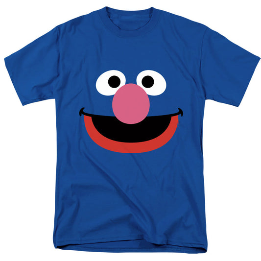 Sesame Street Grover Face Mens T Shirt Royal Officially Licensed