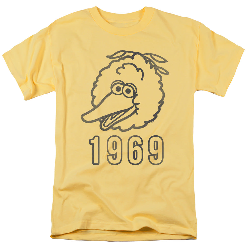 Sesame Street Big Bird 1969 Mens T Shirt Banana Officially Licensed