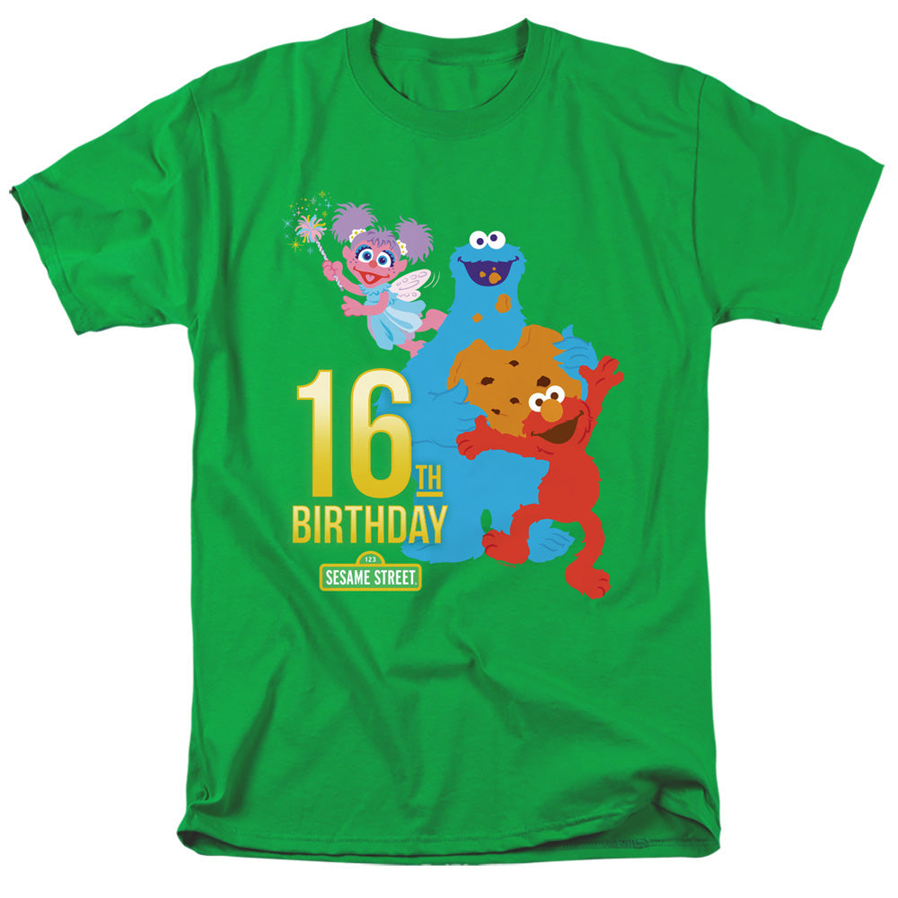 Sesame Street 16Th Birthday Mens T Shirt Kelly Green Officially Licensed