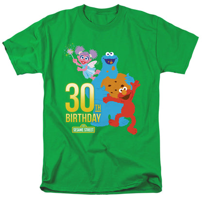 Sesame Street 30Th Birthday Mens T Shirt Kelly Green Officially Licensed