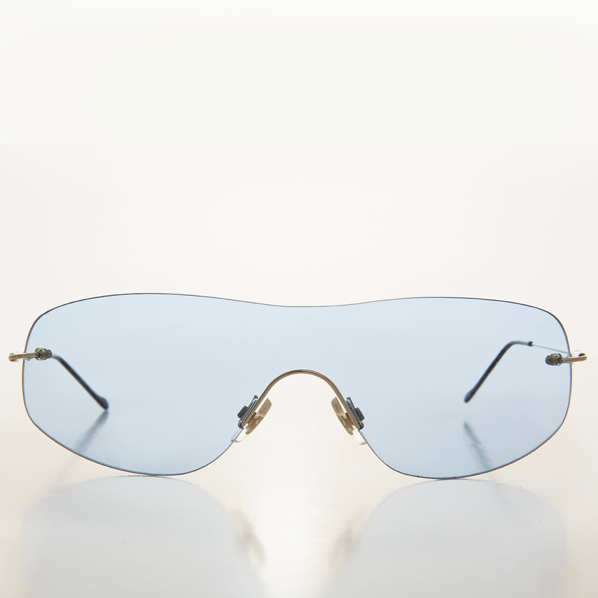 y2k Rimless Shield Sunglasses - Stary
