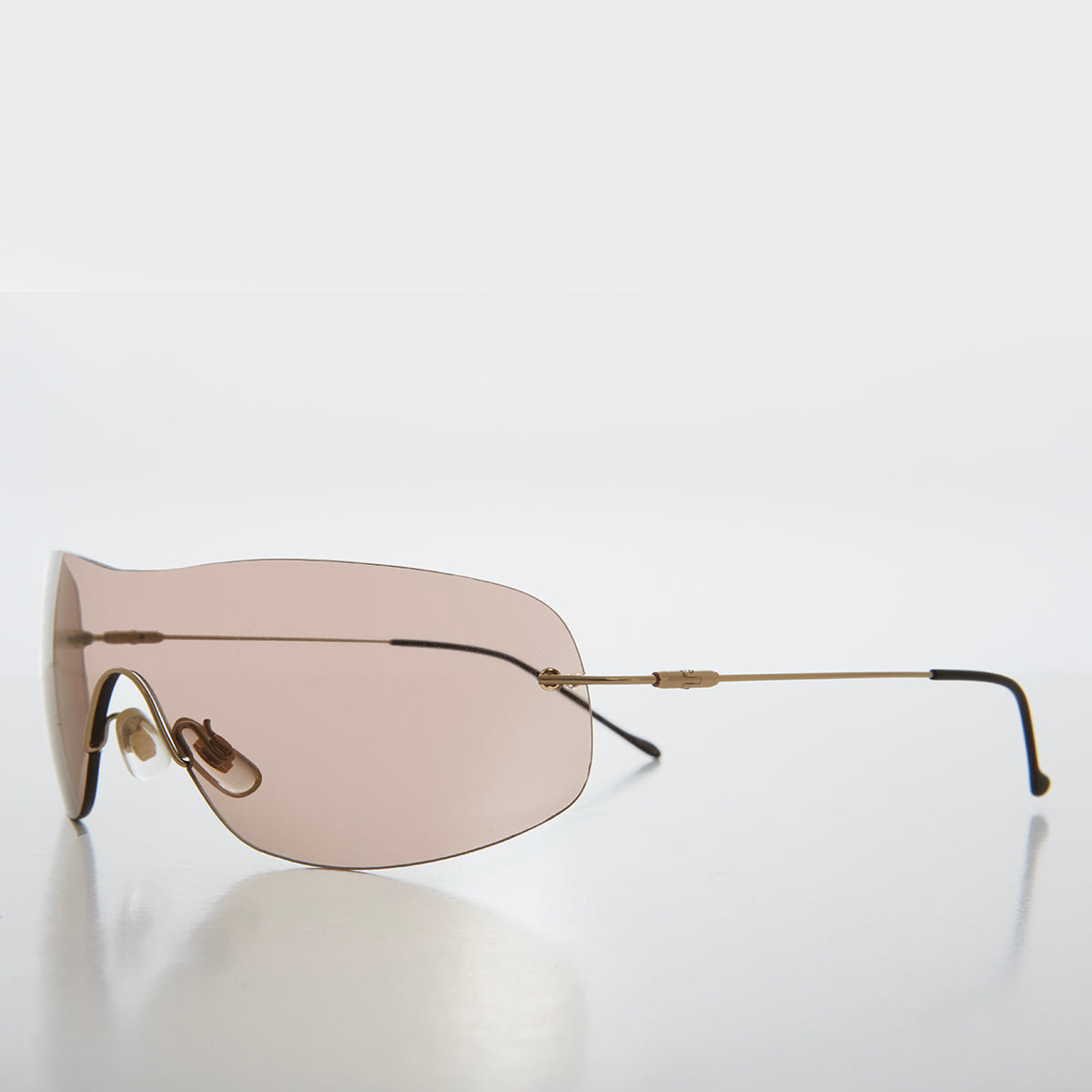 y2k Rimless Shield Sunglasses - Stary