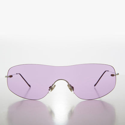 Y2K Rimless Shield Sunglasses - Stary