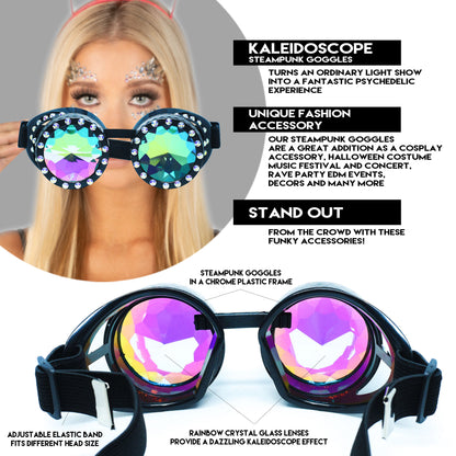 Steampunk Goggles and Kaleidoscope Glasses