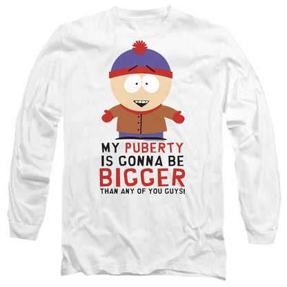 South Park Puberty Mens Long Sleeve Shirt White Officially Licensed