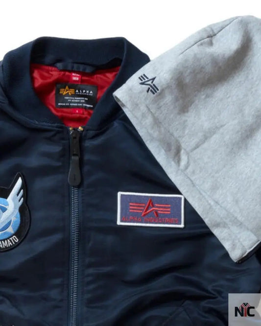 STRICT-G x ALPHA Mobile Suit Gundam SEED FREEDOM Light MA-1 Natus Jacket