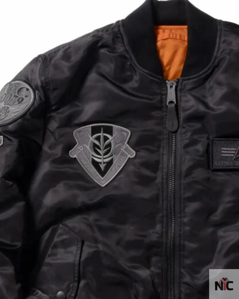 STRICT-G x ALPHA Mobile Suit Gundam Zeon MA-1 Jacket