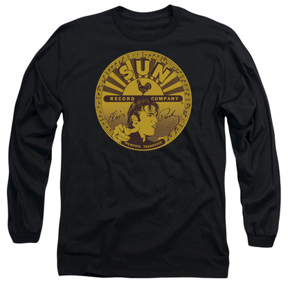 Sun Elvis Full Sun Label Mens Long Sleeve Shirt Black Officially Licensed