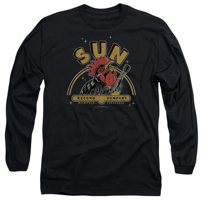 Sun Rocking Rooster Mens Long Sleeve Shirt Black Officially Licensed