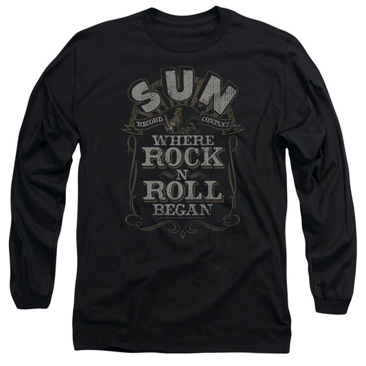 Sun Where Rock Began Mens Long Sleeve Shirt Black Officially Licensed