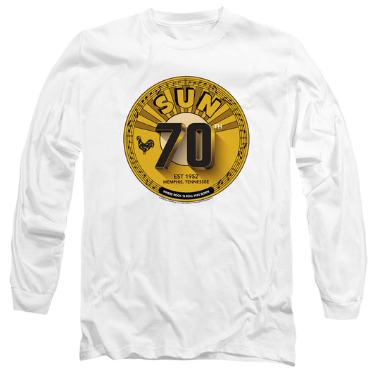 Sun Records Sun Records 70Th Logo Mens Long Sleeve Shirt White Officially Licensed