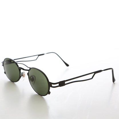 Sporty Oval Steampunk Optical Quality Vintage Sunglass - Iggy