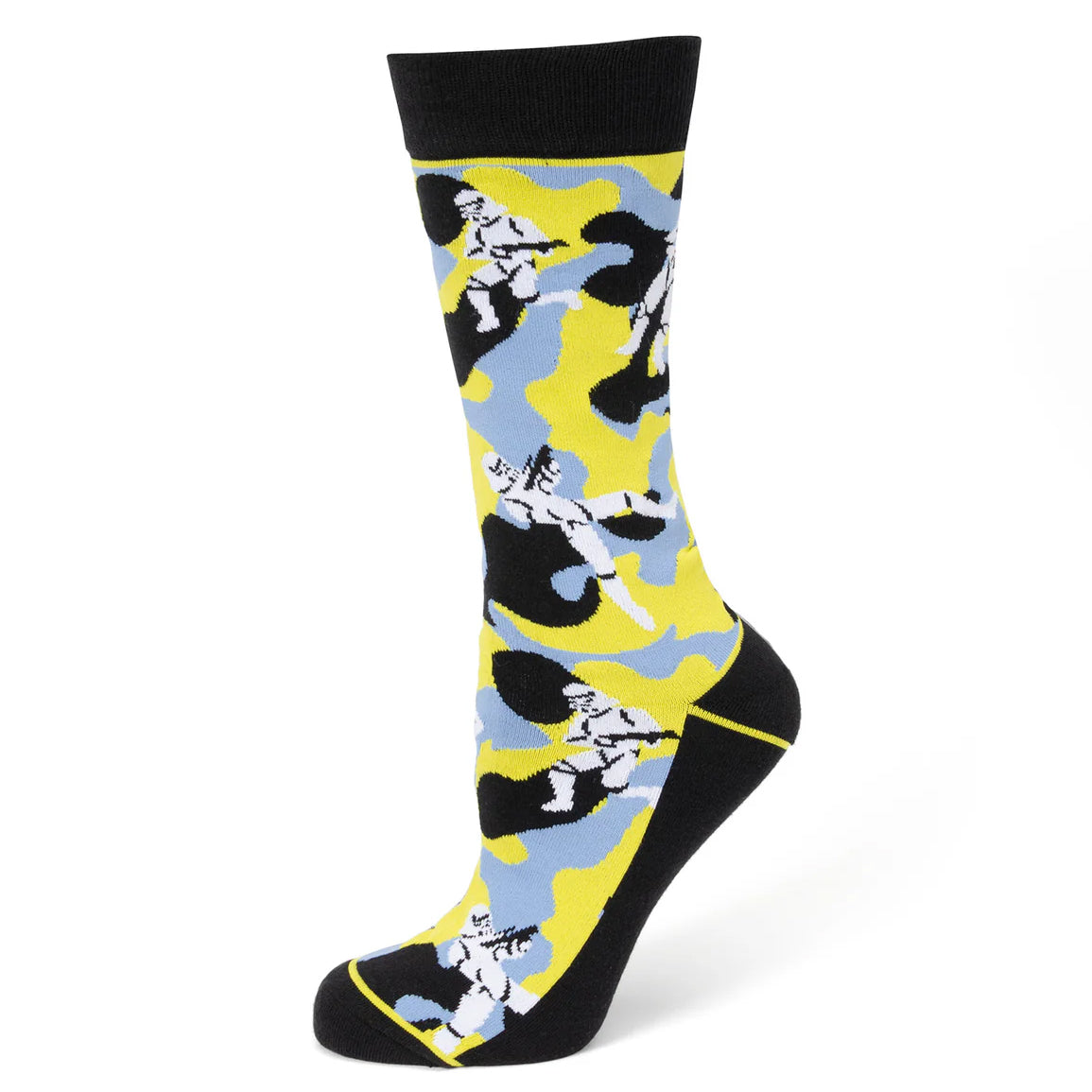 Star Wars Stormtrooper Yellow Camo Dress Socks and Lapel Pin Gift Set