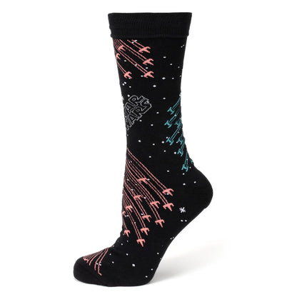 Star Wars X-Wing and TIE Fighter Battle Dress Socks and Lapel Pin Gift Set