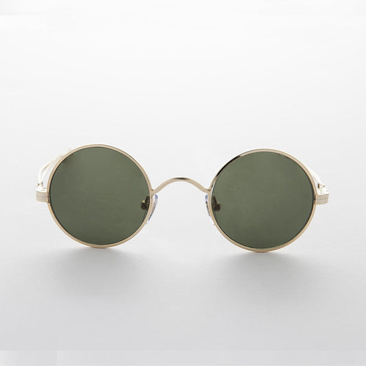 Round Steampunk Vintage Sunglass with Adjustable Temples - Swazi