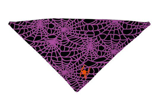 Spider Web Purple Dog Bandana