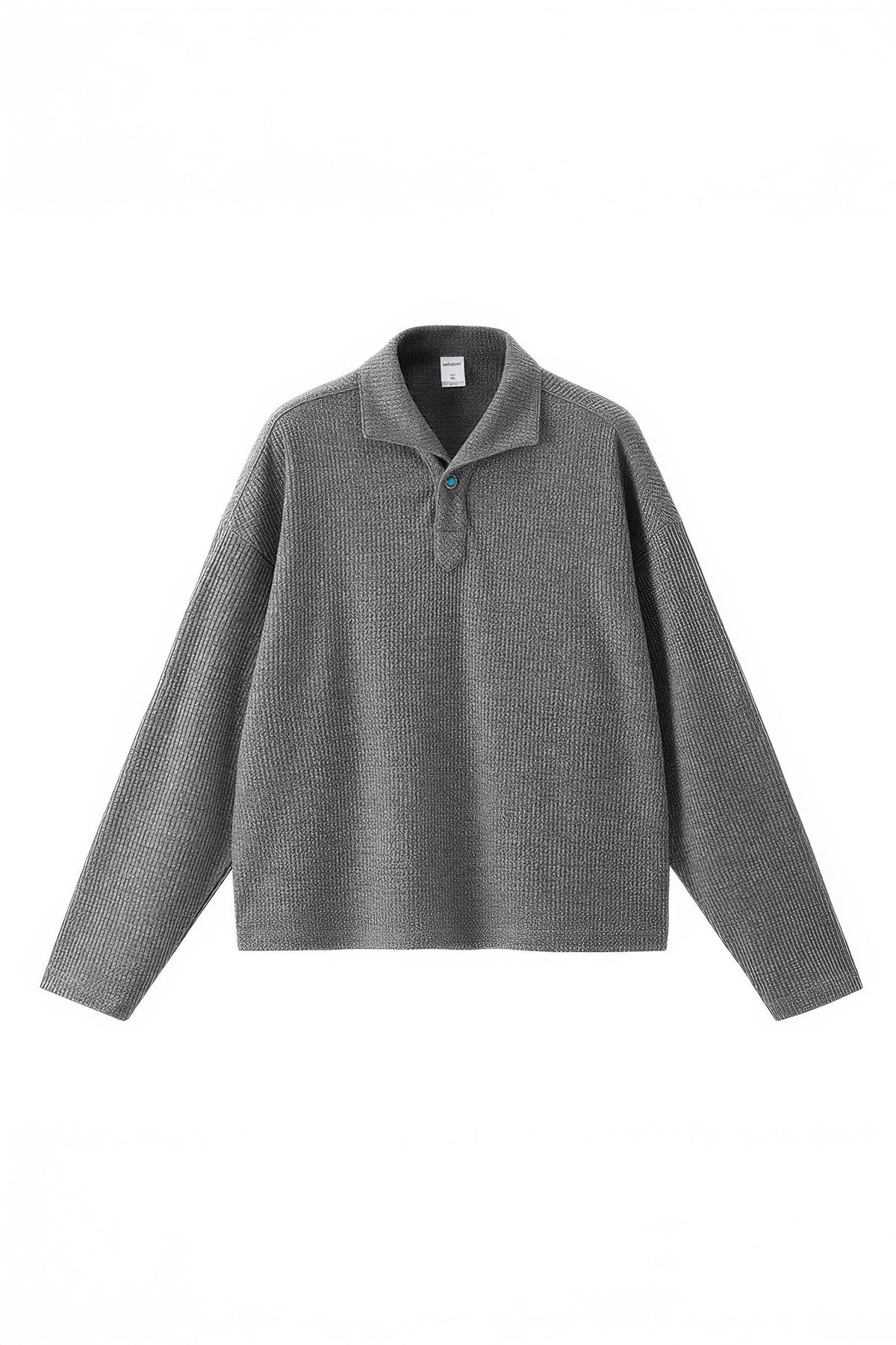 Vintage Italian Polo Shirt - Long Sleeve, Loose Fit, Classic Collared
