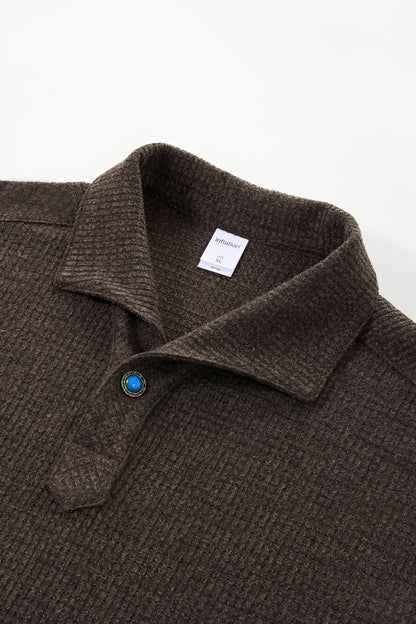 Vintage Italian Polo Shirt - Long Sleeve, Loose Fit, Classic Collared