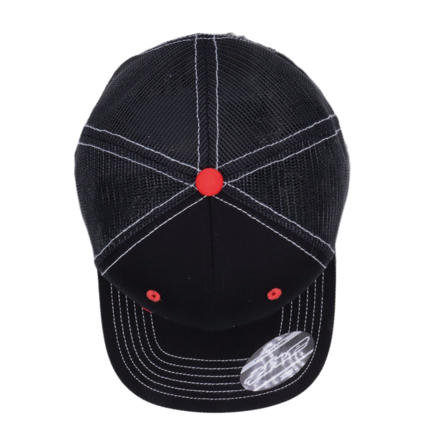 Syndyt Black Mesh Flat Bill Snapback Hat