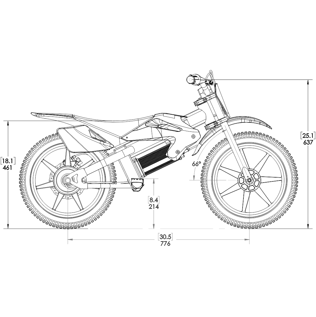 SYNDYT SYR 160 16" E Balance Bike. 36 Volts. 10 AH. 350 Watts. 5, 10, 16mph