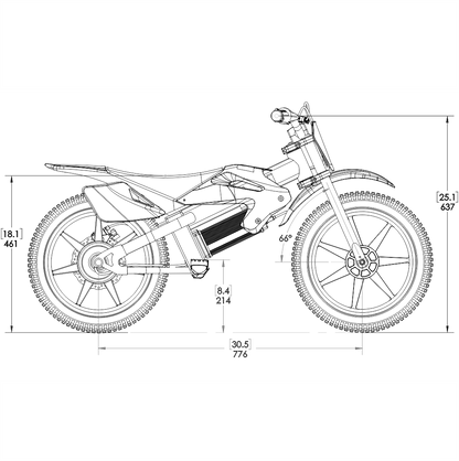 SYNDYT SYR 160 16" E Balance Bike. 36 Volts. 10 AH. 350 Watts. 5, 10, 16mph
