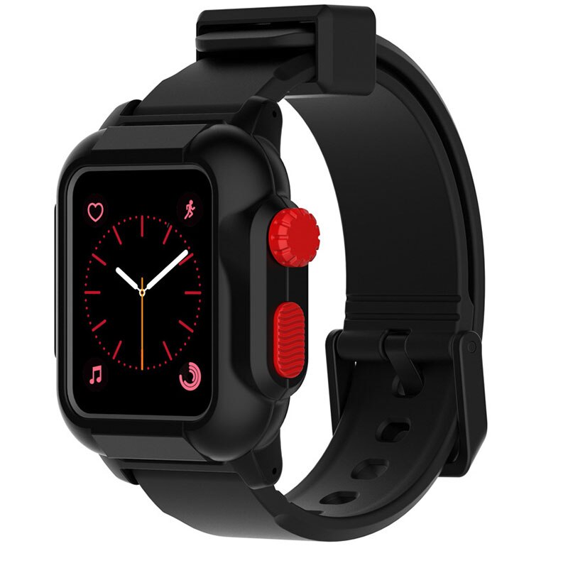 Silicone Band+Case For Apple Watch Strap