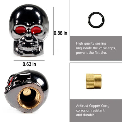 ABS Skull Valve Stem Caps