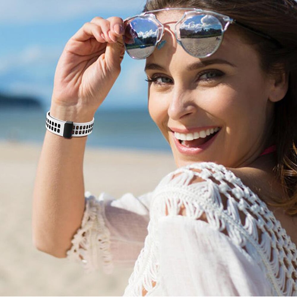 Magnetic Buckle Silicone Apple Watch Band Series 11/10/9/8/7/6/5/4/ SE / Ultra 1/2/3