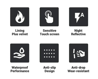 Warm Winter Waterproof Windproof Anti-slip Gloves