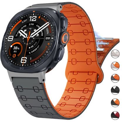 Samsung Galaxy Watch8, 9 & Ultra Two-Tone Magnetic Silicone Band