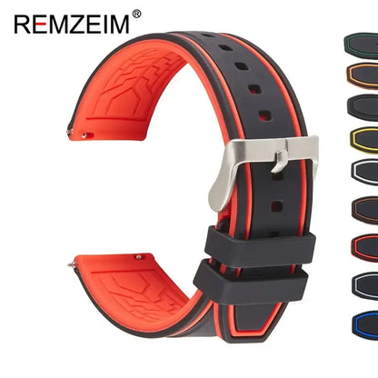 Huawei Watch & Watch GT Two-Tone Silicone Band with Edge Stripes