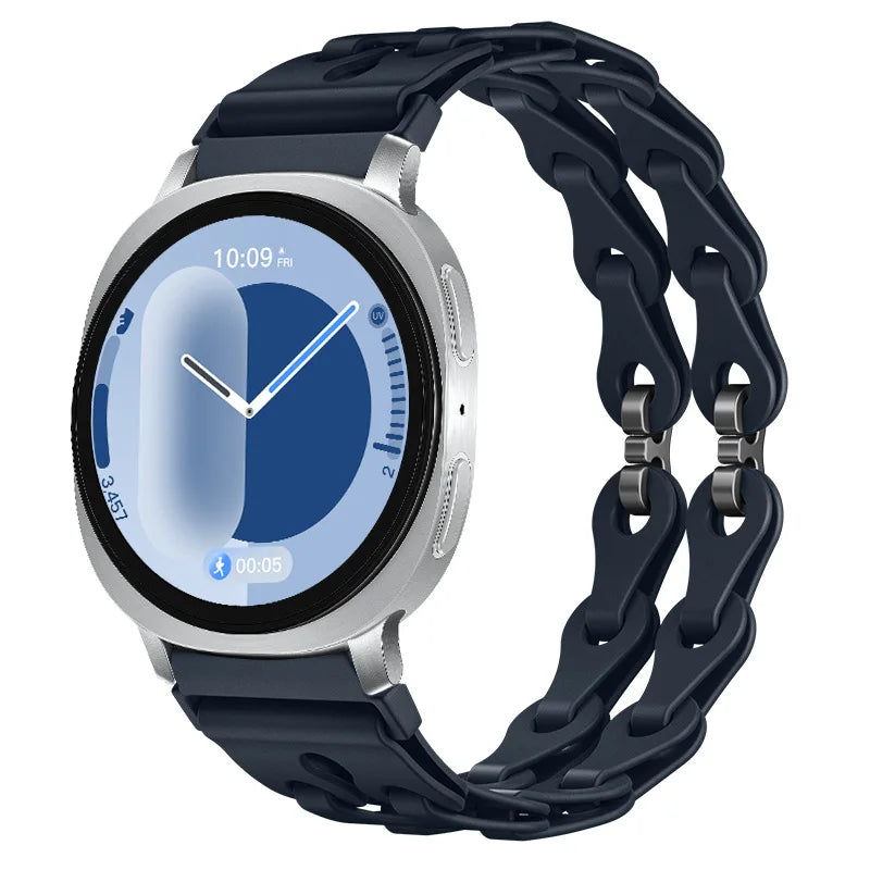 Samsung Galaxy Watch8, 9 & Ultra Silicone Chain Link Band