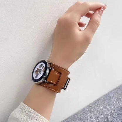 Samsung Galaxy Watch8, 9 & Ultra Leather Cuff Band
