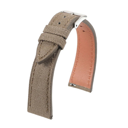 Samsung Galaxy Watch 7, 6, 5, 4 & FE Slim Canvas Band with Leather Lining