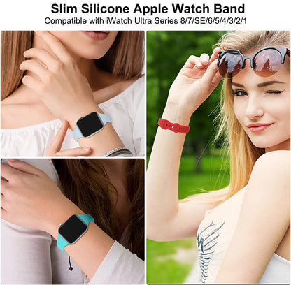 Silicone loop For Apple Watch Band/Strap Series 11/10/9/8/7/6/5/4/ SE / Ultra 1/2/3