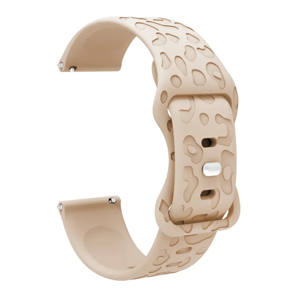 Samsung Galaxy Watch 7, 6, 5, 4 & FE Leopard Print Silicone Band