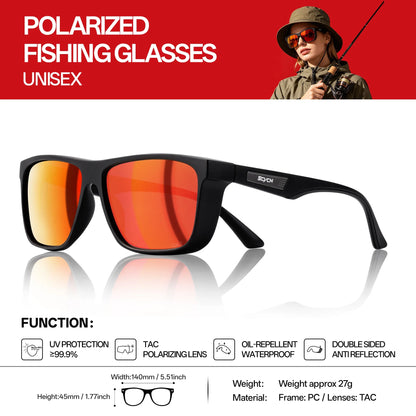 SCVCN Men Polarized Fishing Sunglasses Women Outdoor Water Sport Glasses Cycling Bike Sea Riverbank Fishing Beach UV400 Goggles