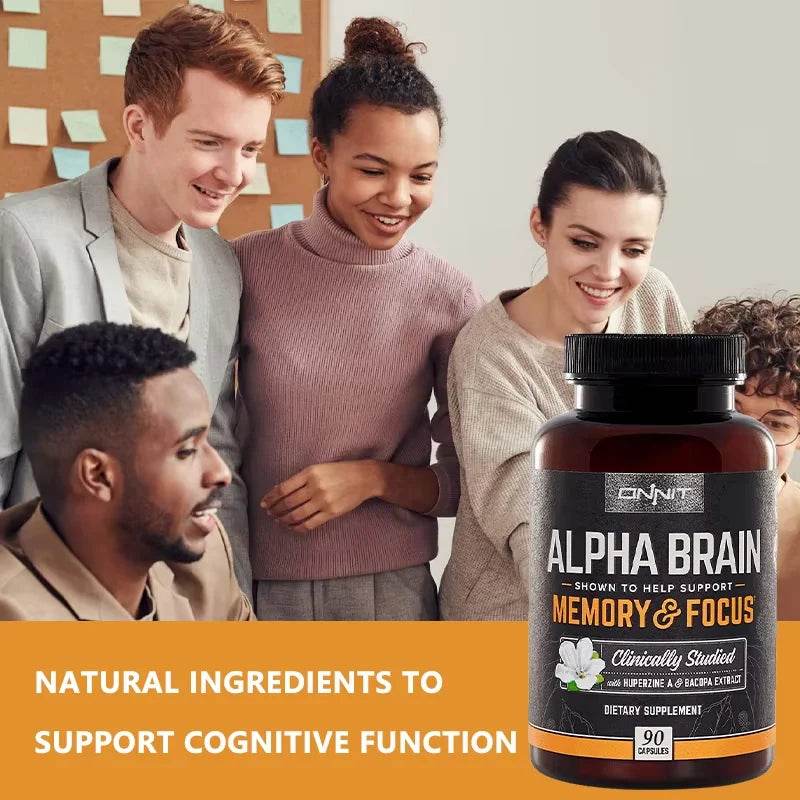 Brain Health Supplement Capsules - Supports Memory Concentration And Cognitive Processing Speed - 90 Count Bottle