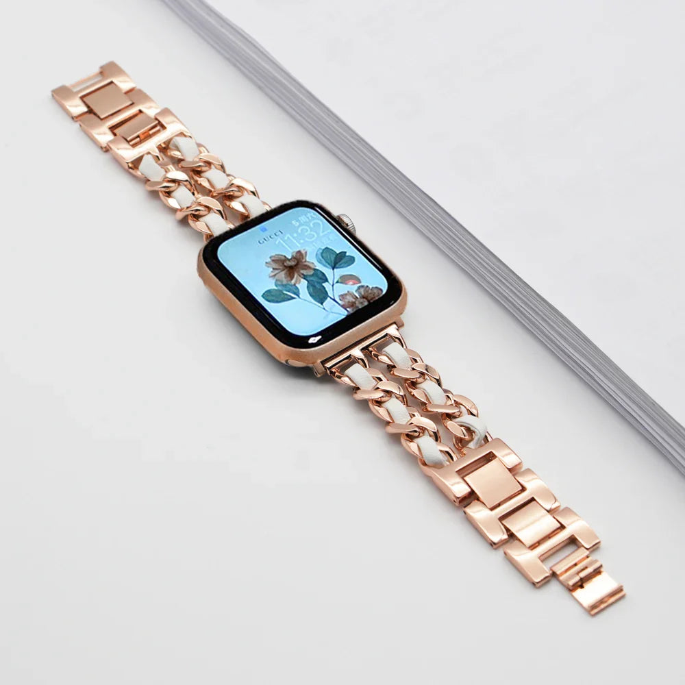 Apple Watch Stainless Steel Strap - Luxury Chain Design