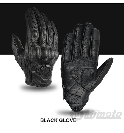 Leather Gloves Retro Biker