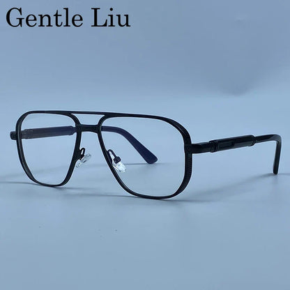 Square Punk Metal Frame Sunglasses Men 2026 Luxury Designer Vintage Steampunk Double Bridge Hip Hop Sun Glasses Outdoor Shades