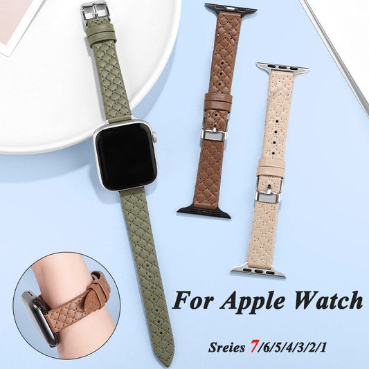 Apple Watch Leather Bracelet Series 11/10/9/8/7/6/5/4/ SE / Ultra 1/2/3