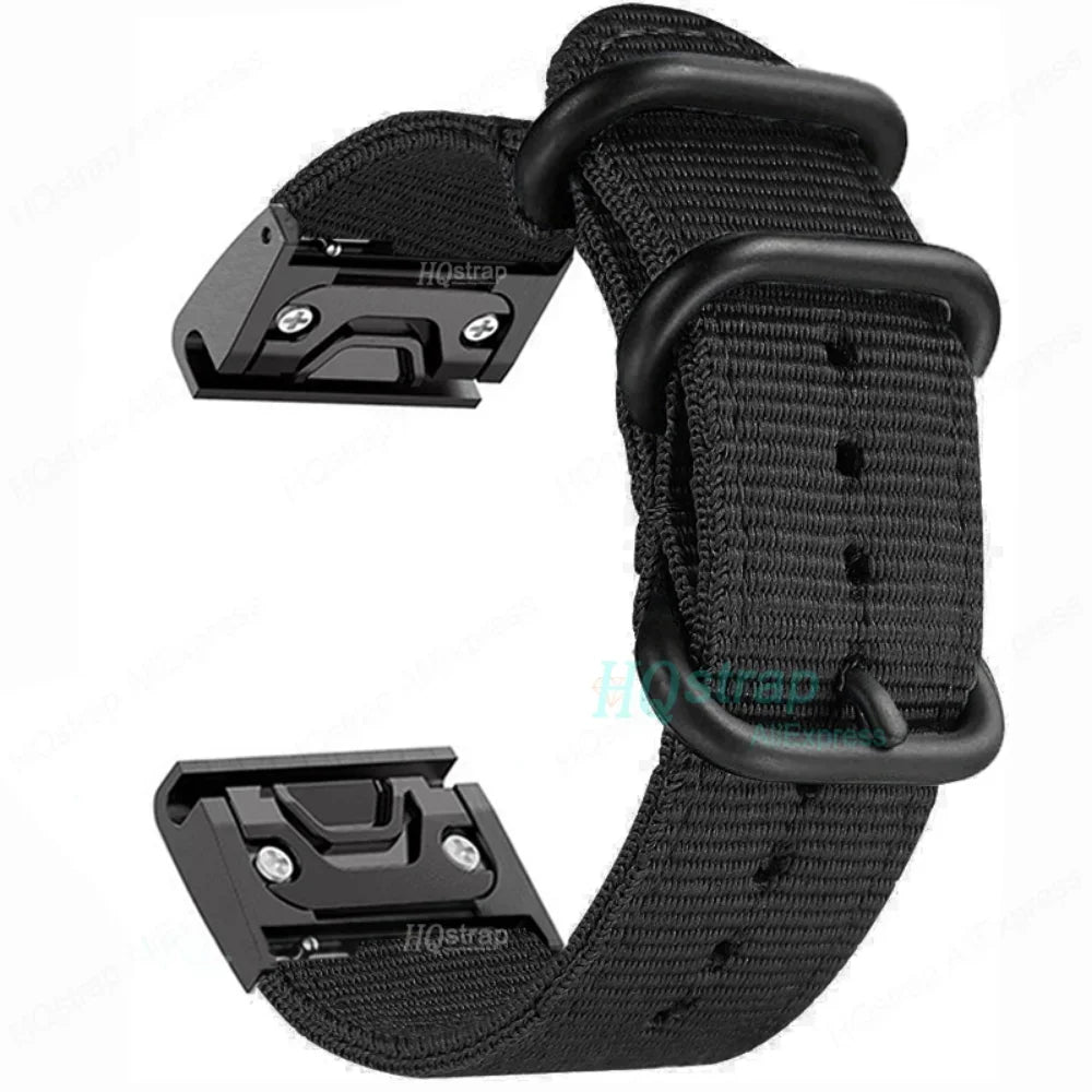 Garmin QuickFit 22/26mm Canvas Nylon Band with Buckle