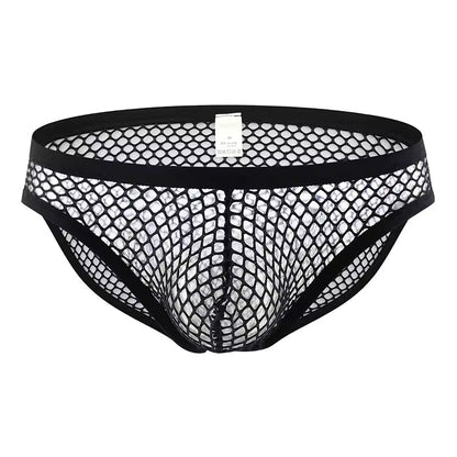Clever-Men Mode Black Mesh Briefs