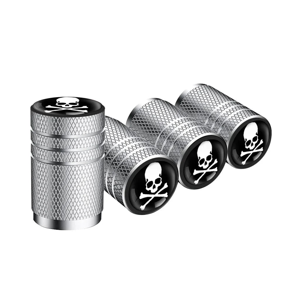 4PCS Skull Valve Stem Caps