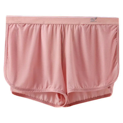 WJ Sexy Sleep Bottoms Men Arrow Shorts Ice Silk Mesh Breathable Underwear Boxers Shorts