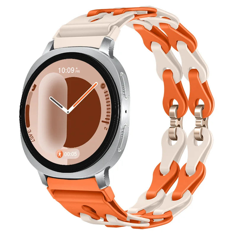 Samsung Galaxy Watch8, 9 & Ultra Silicone Chain Link Band
