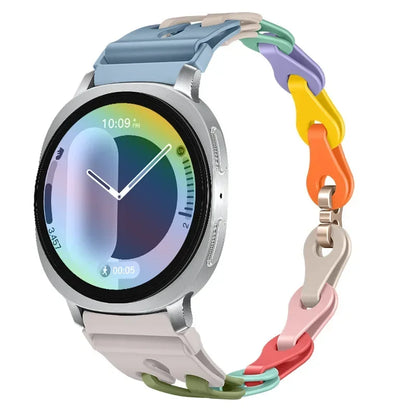 Samsung Galaxy Watch8, 9 & Ultra Silicone Chain Link Band